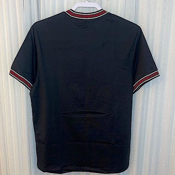 Michael Kors MK T-shirt black red white trim Mens Size Small Medium Large NWT - Picture 4 of 14